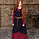 Burgschneider Wolle Wickelkleid Myrana, blau - Celtic Webmerchant