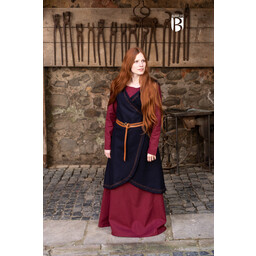 Wolle Wickelkleid Myrana, blau - Celtic Webmerchant