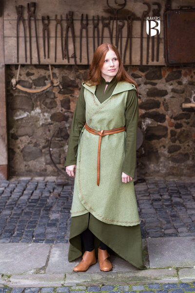 Robe portefeuille Dala, vert tilleul - Celtic Webmerchant