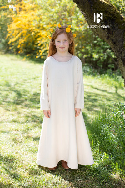 Medieval kjole Ylvi, naturlig - Celtic Webmerchant