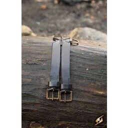 Twin X-belt, black - Celtic Webmerchant