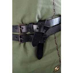 Twin X-belt, black - Celtic Webmerchant