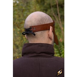 Elven bandeau LARP, cuir brun - Celtic Webmerchant