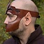 Elven hoofdband LARP, bruin leer - Celtic Webmerchant