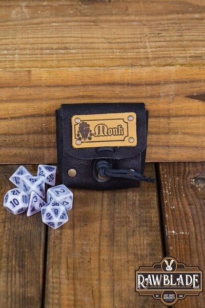 Dice bag with dice set, Monk - Celtic Webmerchant
