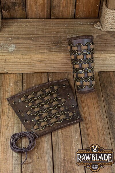 Fighter Bracers - Brown - Celtic Webmerchant