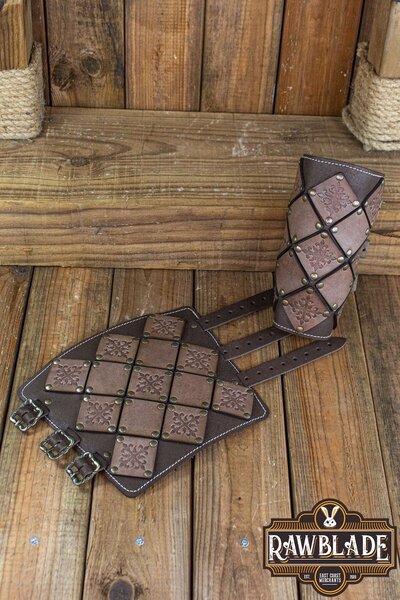 Lombard Bracers - Brown - Celtic Webmerchant