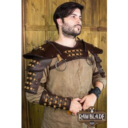 Fighter Gorget with Pauldrons - Brown - Celtic Webmerchant