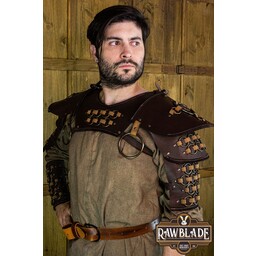 Fighter Gorget med Pauldrons - Brun - Celtic Webmerchant