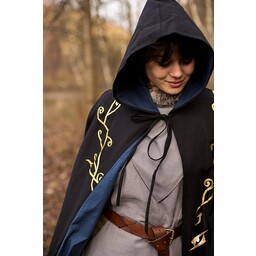 Embroidered cloak Terra, black - Celtic Webmerchant