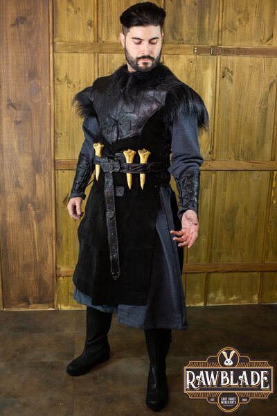 Raven leren jerkin - Celtic Webmerchant