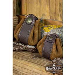 Wanderer Pouch Small - Braunes Spaltleder - Celtic Webmerchant