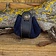 Rawblade Wanderer Pouch Big - Cuir refendu bleu profond - Celtic Webmerchant