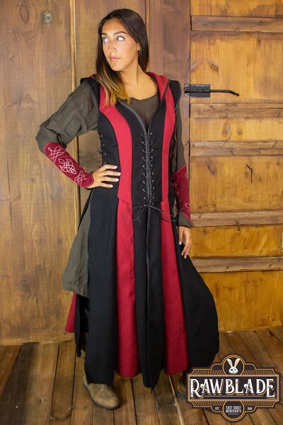 Bawełniana tunika Arylith Archer - czarno-czerwona - Celtic Webmerchant