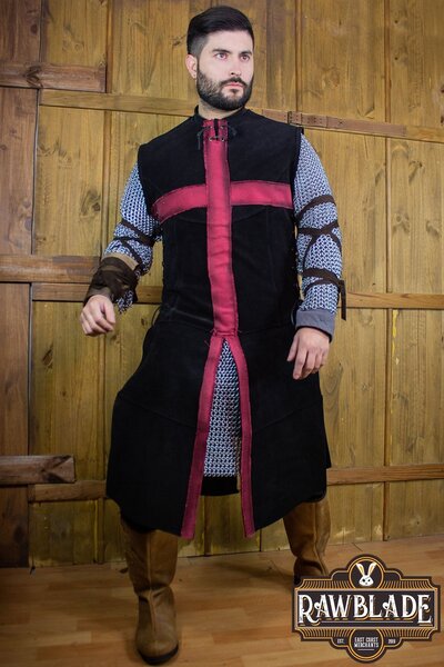 Tabardo de Caballero Cruzado - Negro/Rojo - Celtic Webmerchant