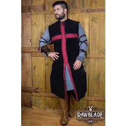 Tabard de Chevalier Croisé - Noir/Rouge - Celtic Webmerchant