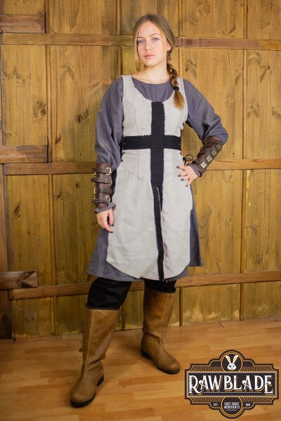 Crusader Knight Tabard, Kvinna - Grå/Svart - Celtic Webmerchant