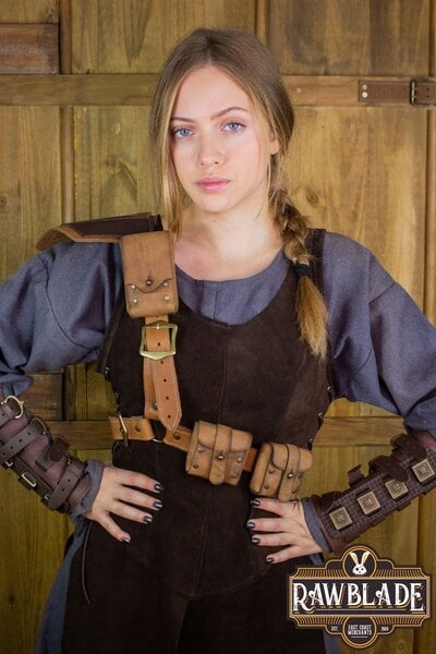 Rogue Harnes with Pouches - Brown - Celtic Webmerchant