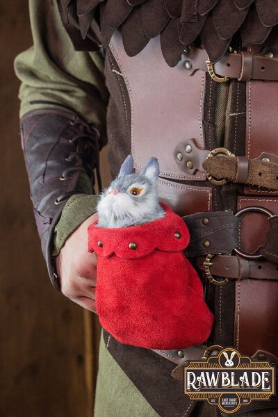 Beutel mit Kaninchen Roger - Rot - Celtic Webmerchant
