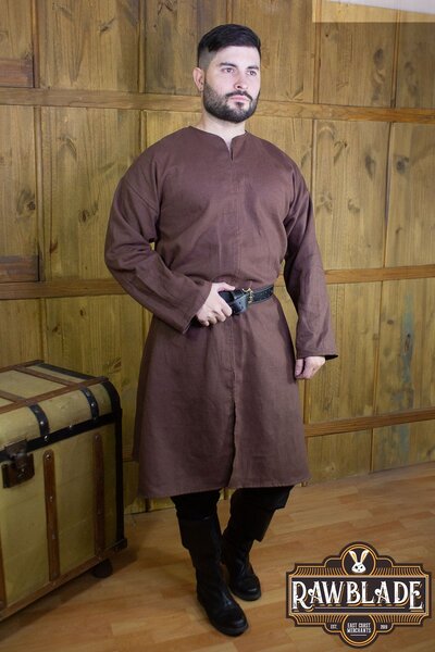 Tunica in lino William - Marrone - Celtic Webmerchant
