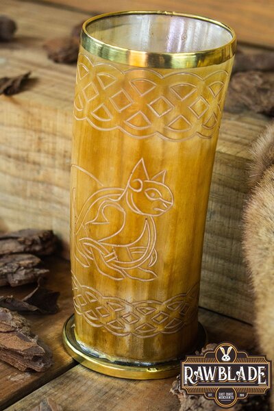 Horn Krus Celtic Cat - Celtic Webmerchant