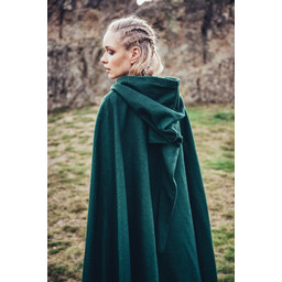 Embroidered cloak Damia, green - Celtic Webmerchant