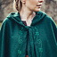 Embroidered cloak Damia, green - Celtic Webmerchant