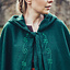 Geborduurde mantel Damia, groen - Celtic Webmerchant