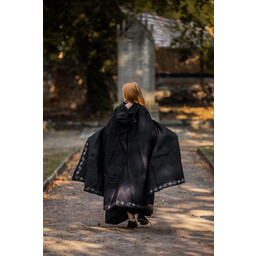 Embroidered cloak Damia, black - Celtic Webmerchant