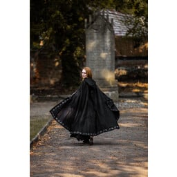 Embroidered cloak Damia, black - Celtic Webmerchant