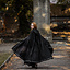 Embroidered cloak Damia, black - Celtic Webmerchant