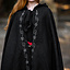 Embroidered cloak Damia, black - Celtic Webmerchant