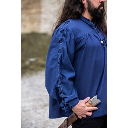 Camicia pirata con lacci, blu - Celtic Webmerchant