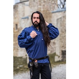 Camicia pirata con lacci, blu - Celtic Webmerchant