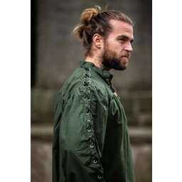 Camicia pirata con lacci, verde - Celtic Webmerchant
