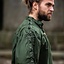 Pirate shirt med snørebånd, grøn - Celtic Webmerchant