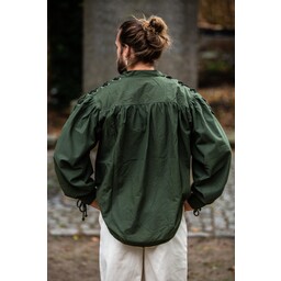 Pirate shirt with laces, green - Celtic Webmerchant