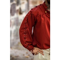 Camicia pirata con lacci, rosso - Celtic Webmerchant