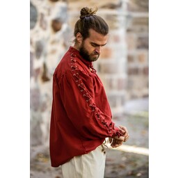 Chemise Pirate avec des lacets, rouge - Celtic Webmerchant