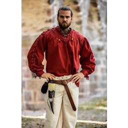 Pirate shirt with laces, red - Celtic Webmerchant