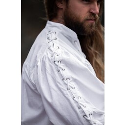 Camisa pirata con cordones, blanco - Celtic Webmerchant