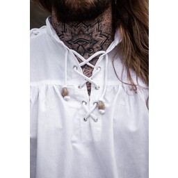 Camisa pirata con cordones, blanco - Celtic Webmerchant
