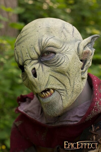 Wilder Orc Maske Dark Green, LARP Mask - Celtic Webmerchant