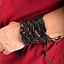 Woven leather bracelet, black - Celtic Webmerchant