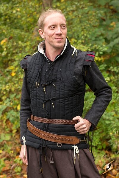Braided sword belt, brown - Celtic Webmerchant