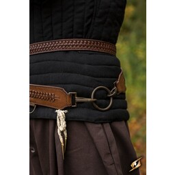 Braided sword belt, brown - Celtic Webmerchant