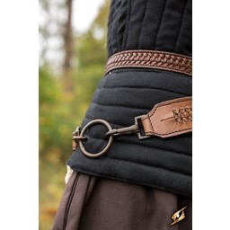 Braided sword belt, brown - Celtic Webmerchant