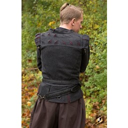 Braided sword belt, black - Celtic Webmerchant