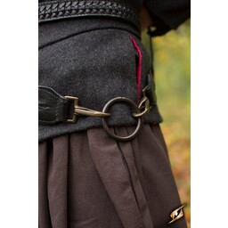 Braided sword belt, black - Celtic Webmerchant