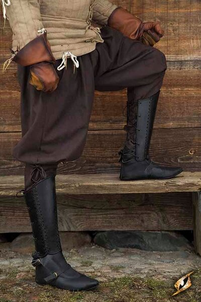 Greaves Squire, svart, par - Celtic Webmerchant